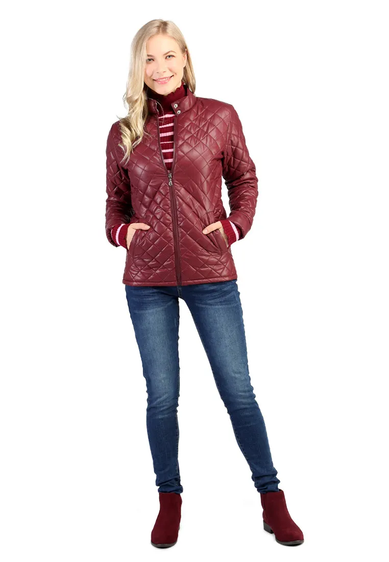 puffer jacket with zip closure