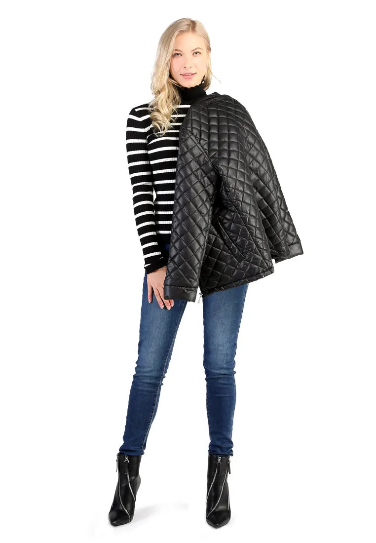 puffer jacket with zip closure