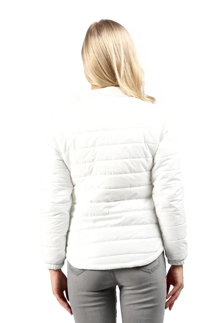 puffer jacket with zipper closure