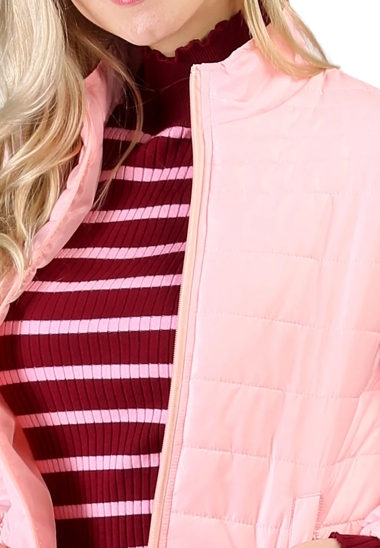 puffer jacket with zipper closure