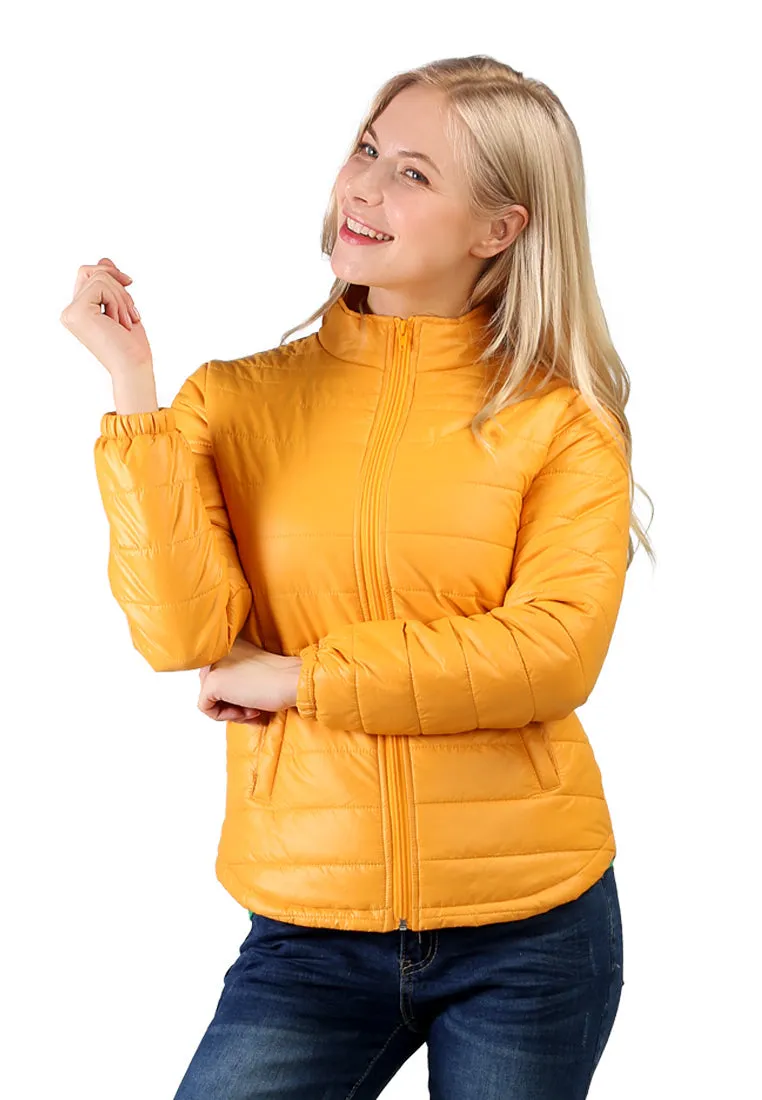 puffer jacket with zipper closure