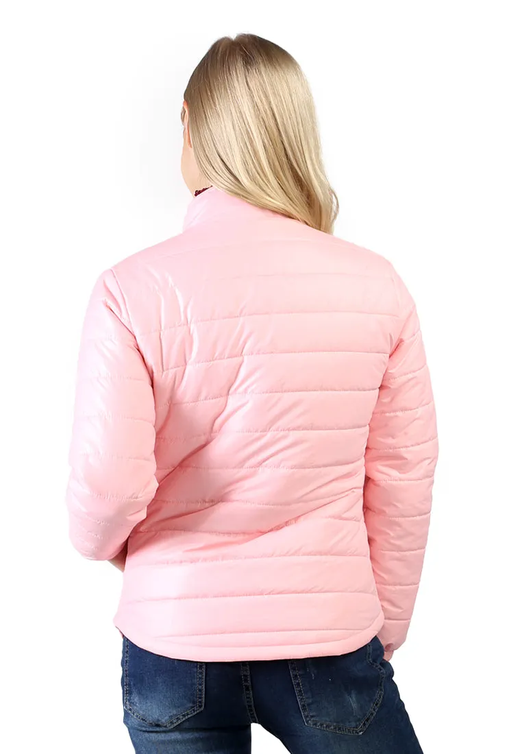 puffer jacket with zipper closure