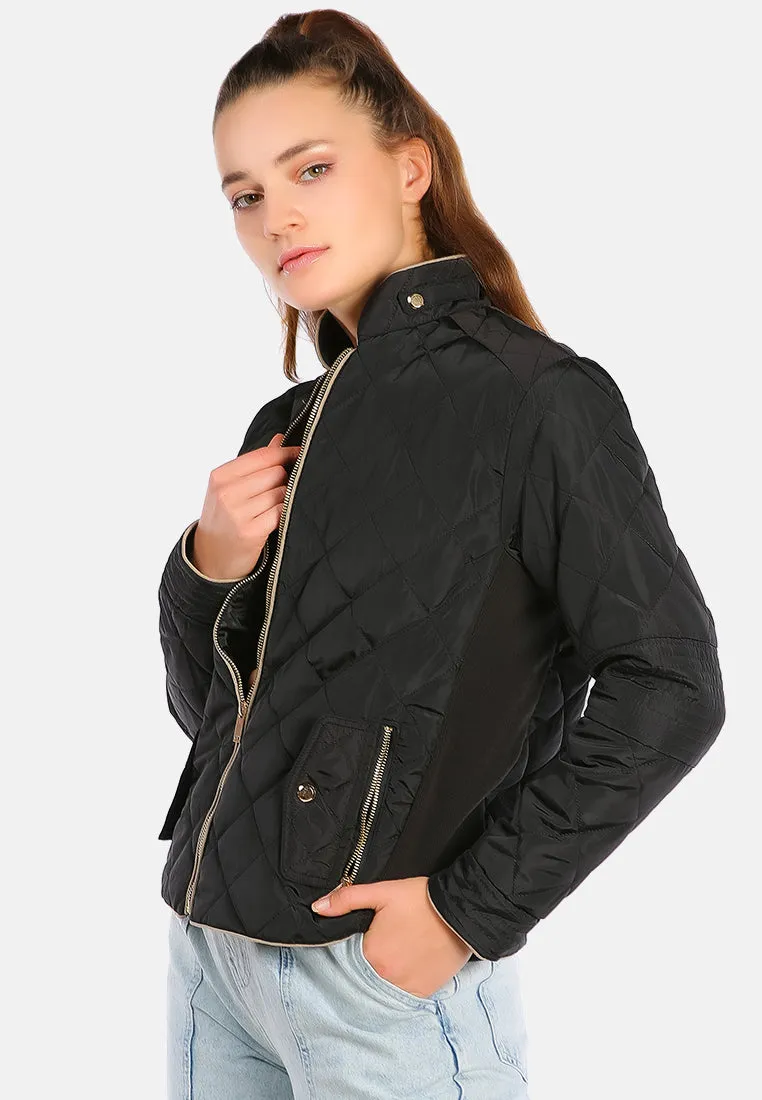 Quilted Puffer Long Sleeve Jacket