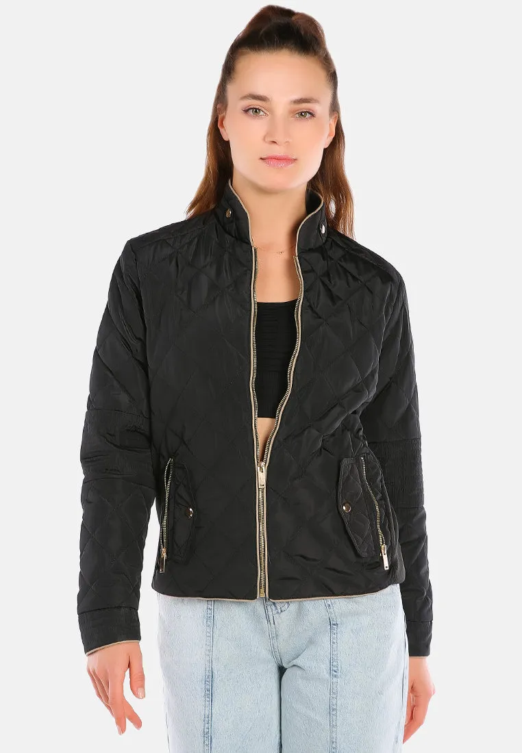 Quilted Puffer Long Sleeve Jacket