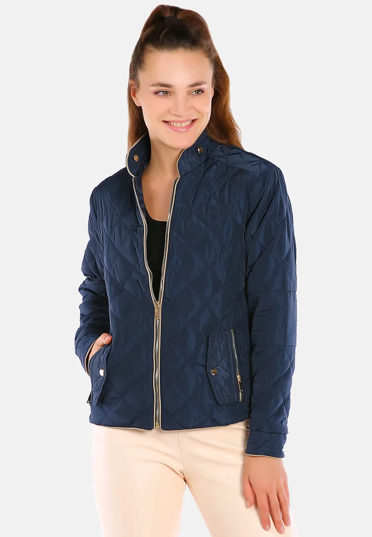 Quilted Puffer Long Sleeve Jacket