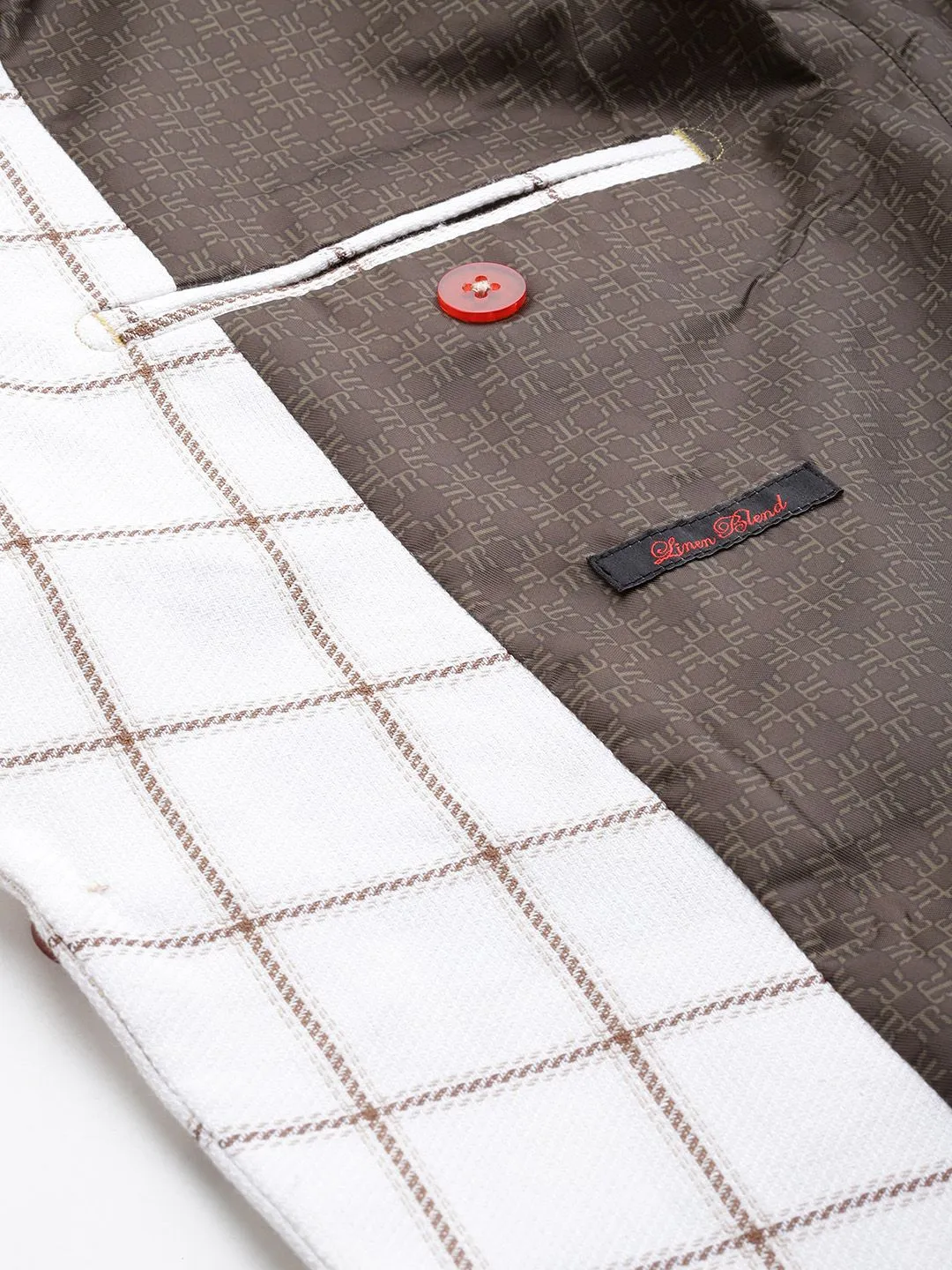 Raymond Checked Single-Breasted Blazer