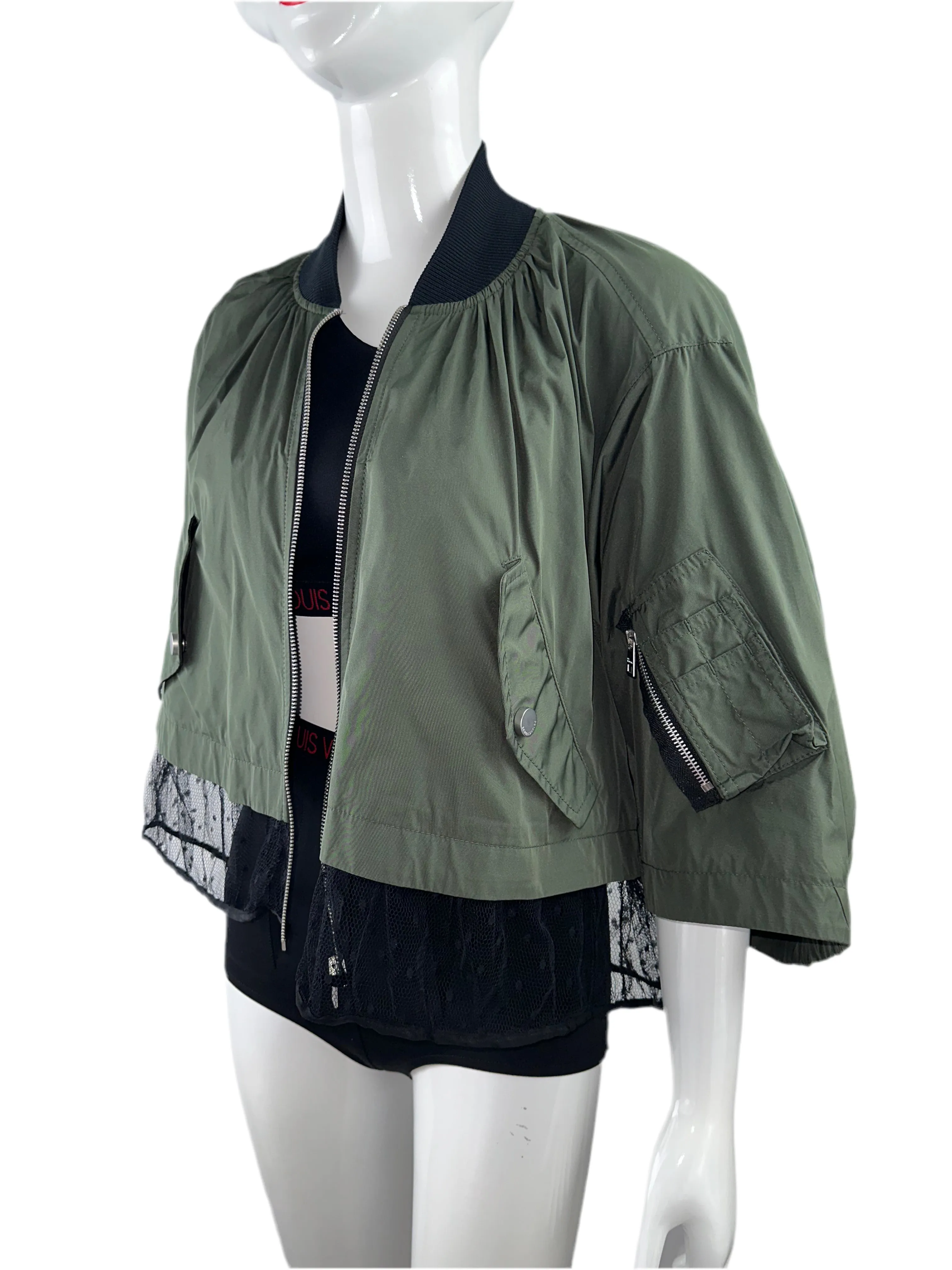 Red Valentino kaki bomber - size 40 IT