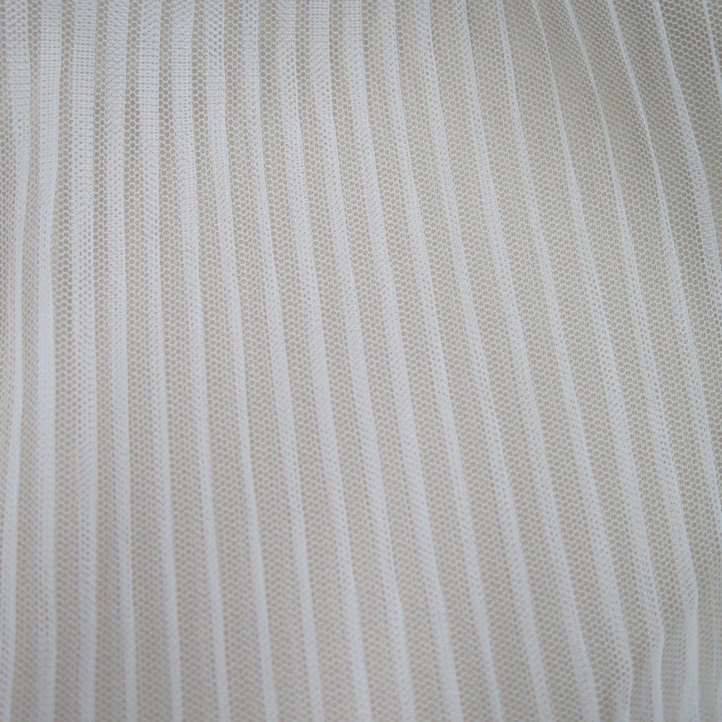 Remnant Pleated tulle   Ivory