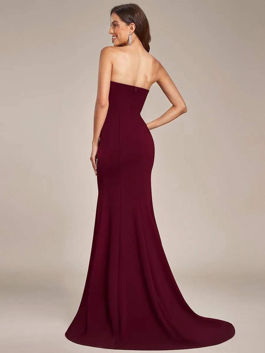 Robe de mariée sirène simple sans bretelles pour mariage(Vente finale)