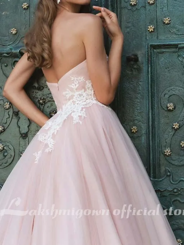 Roycebridal A-Line Wedding Dresses V Neck Sweep / Brush Train