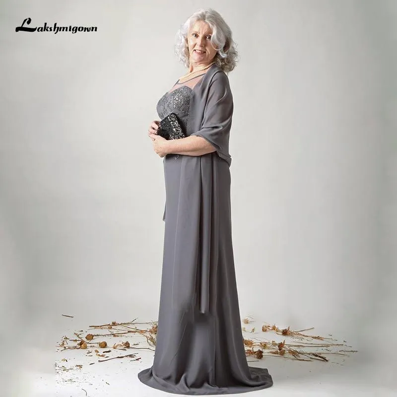 Roycebridal Charcoal Gray Chiffon Mother of the Bride Dresses