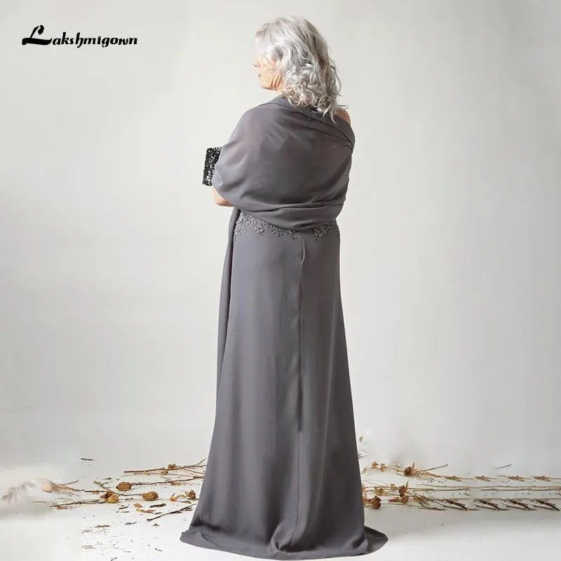 Roycebridal Charcoal Gray Chiffon Mother of the Bride Dresses