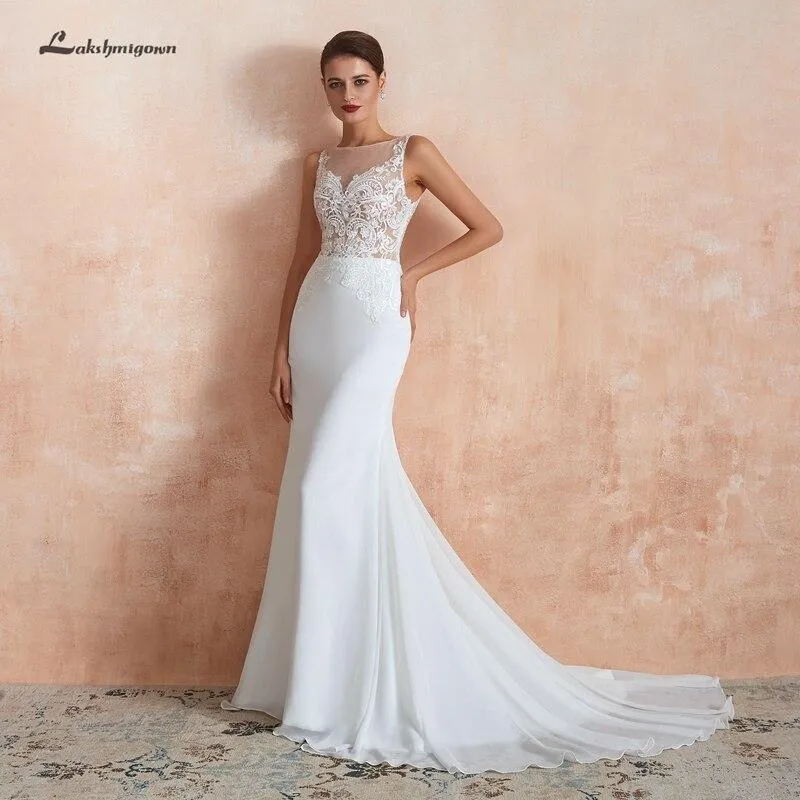 Roycebridal Cheap Boho Wedding Dress Mermaid Sexy Wedding Party Gowns