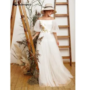 Roycebridal Simple tulle Wedding Dress  Elegant Bridal Gowns A-Line