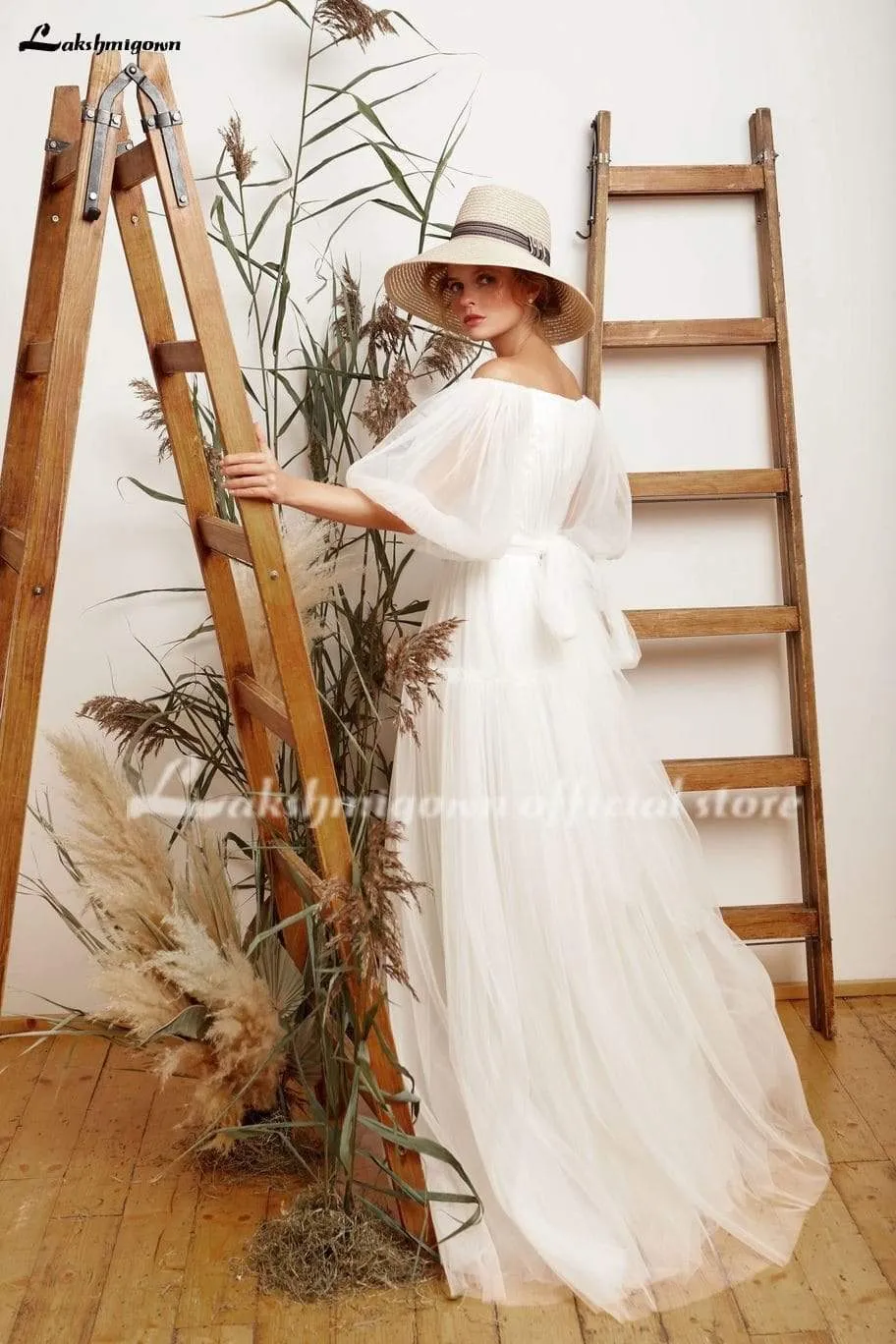 Roycebridal Simple tulle Wedding Dress  Elegant Bridal Gowns A-Line