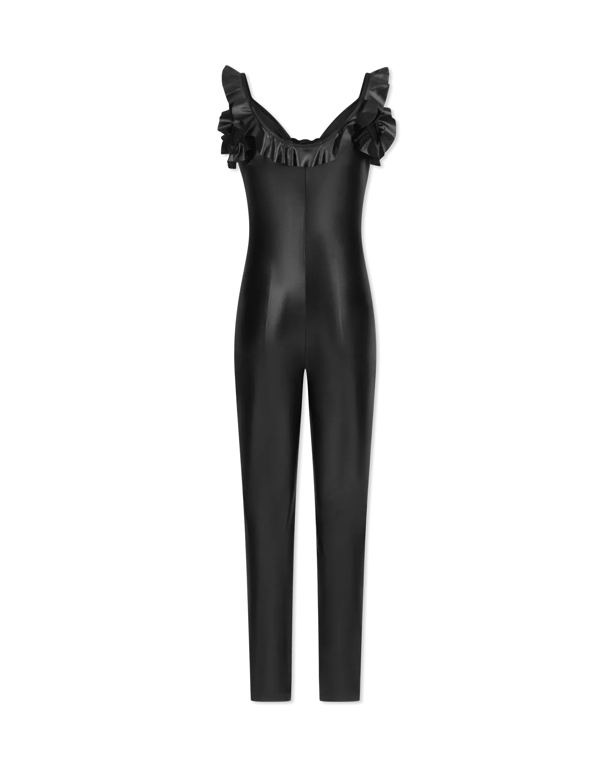 Ruffled Cut-Out Sleeveless Jumpsuit