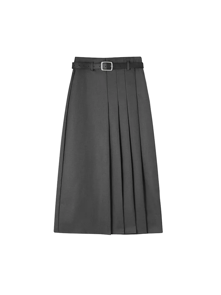 SA-line medium length pleated skirt