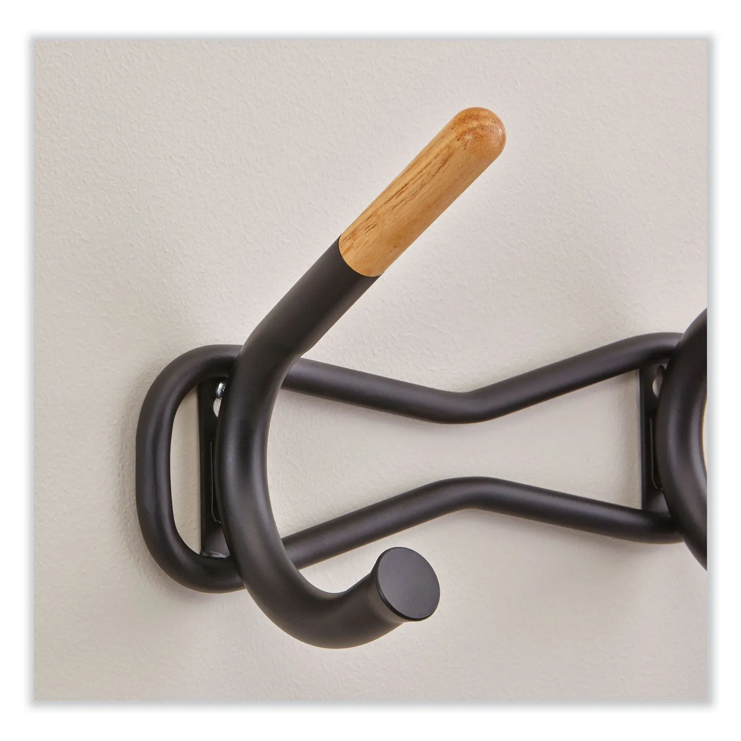 Safco® Family Coat Wall Rack, 3 Hook, 18.5w x 6.25d x 7.25h, Cream
