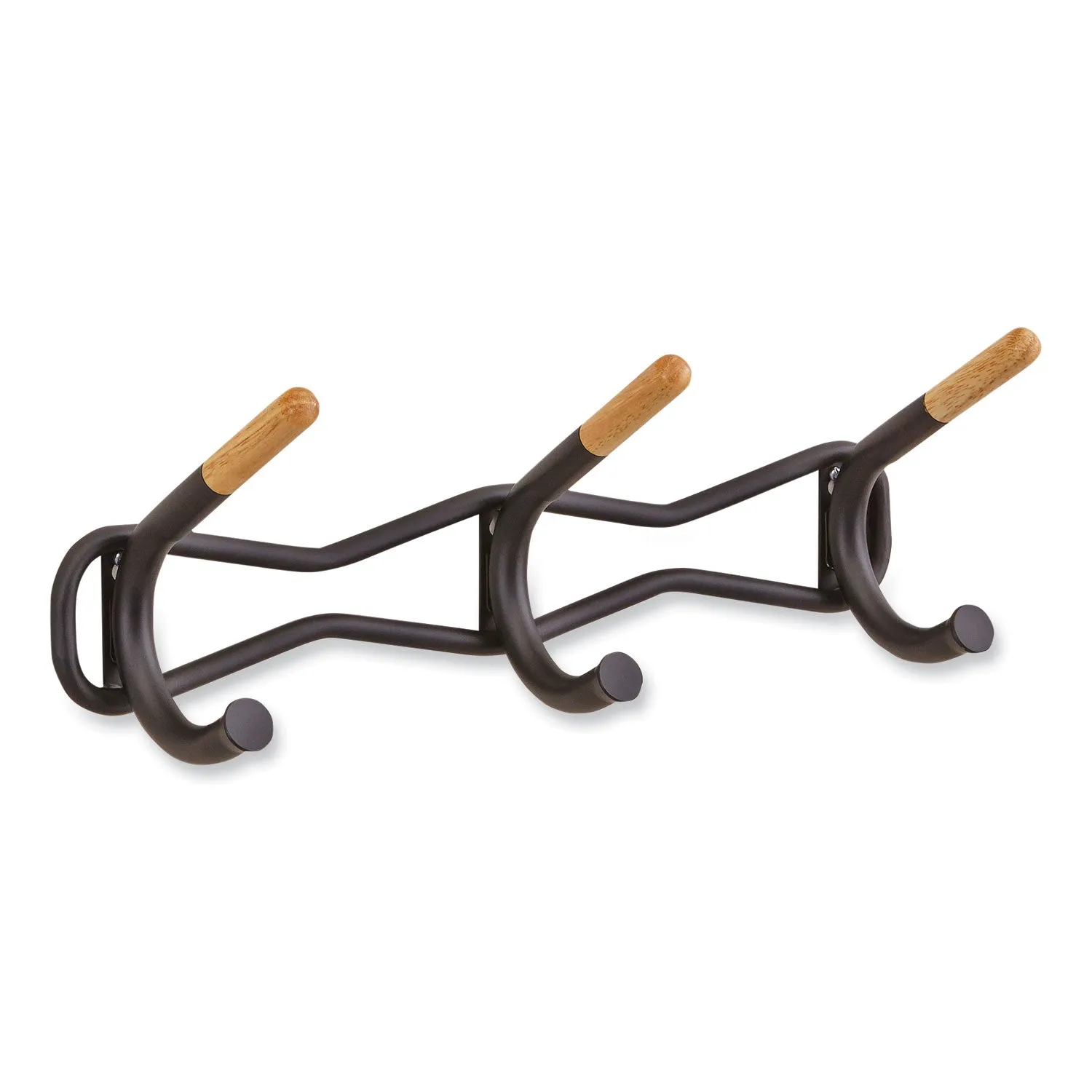Safco® Family Coat Wall Rack, 3 Hook, 18.5w x 6.25d x 7.25h, Cream