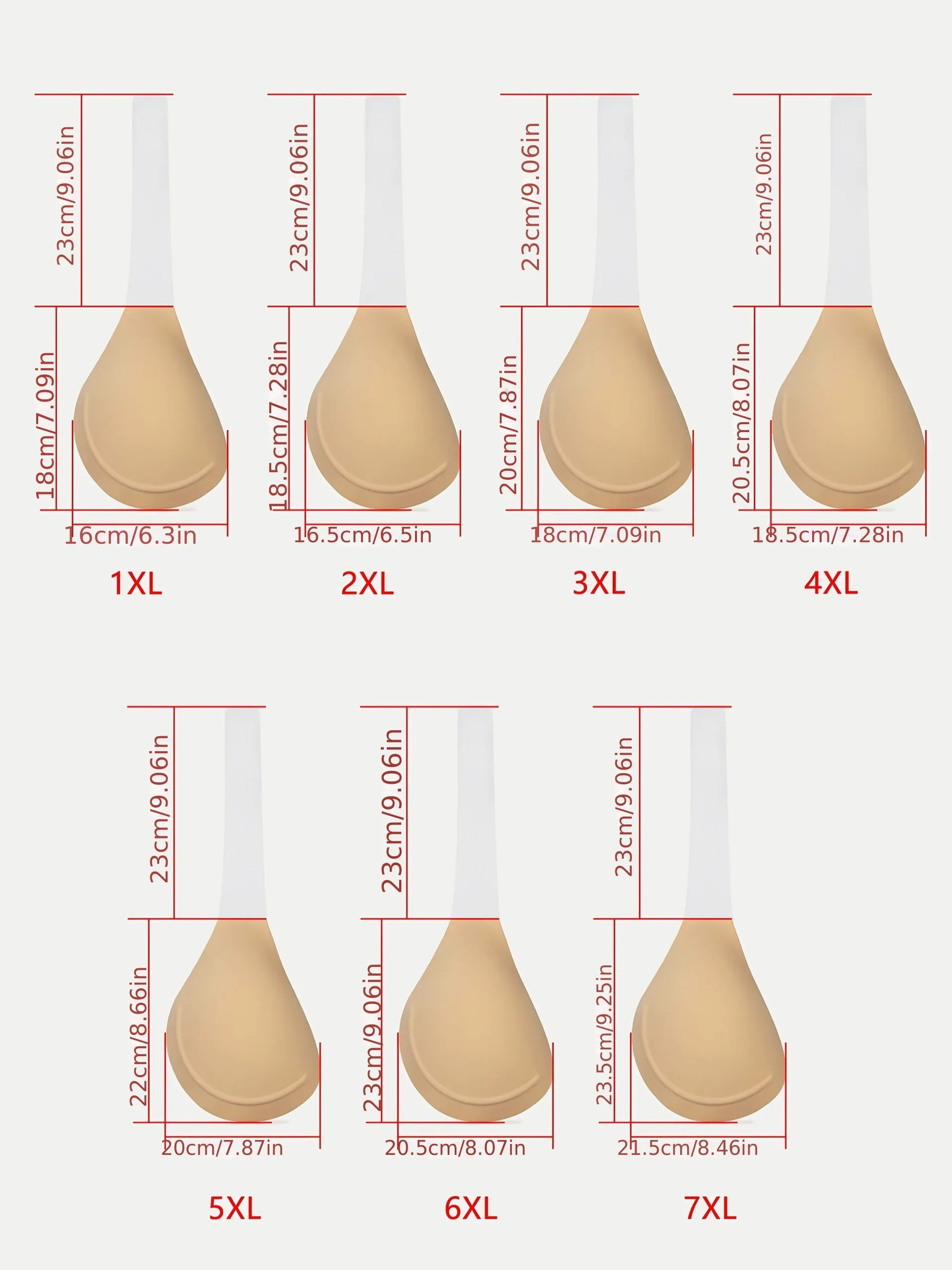 SAHOBBIEHOP Invisible Strapless Plus Size Bra - 3D Cup, Anti-Sagging, Soft Polyester, All Outfits