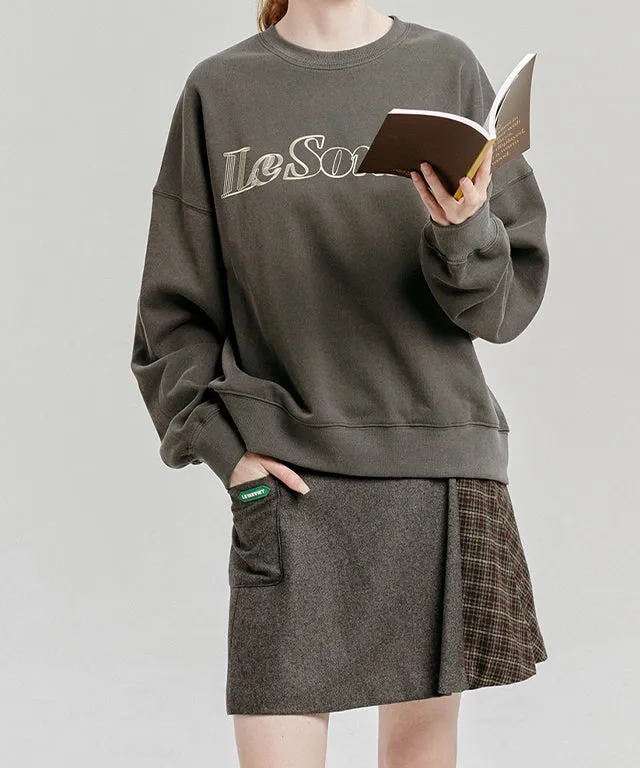 [SAMPLE SALE]LE SONNET Mixed Pleats Skirt - Grey