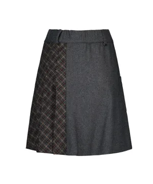 [SAMPLE SALE]LE SONNET Mixed Pleats Skirt - Grey