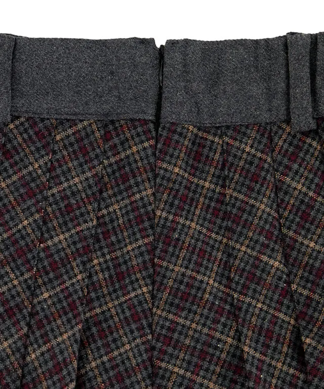 [SAMPLE SALE]LE SONNET Mixed Pleats Skirt - Grey