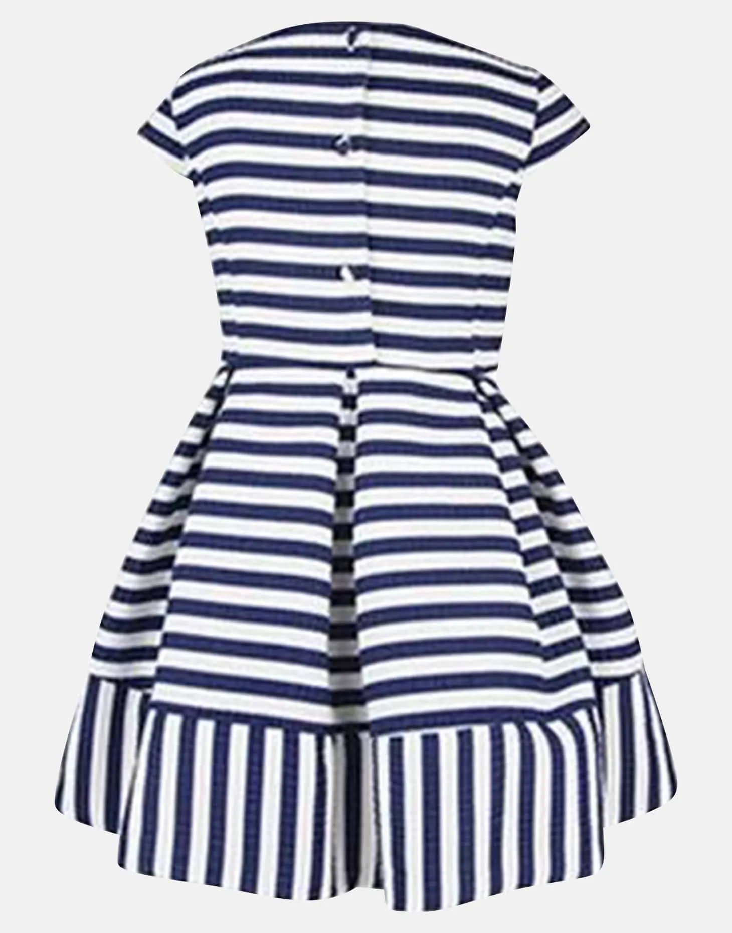 Scarlett : Bold stripe cap sleeve dress