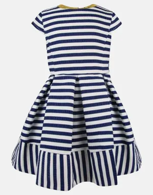 Scarlett : Bold stripe cap sleeve dress