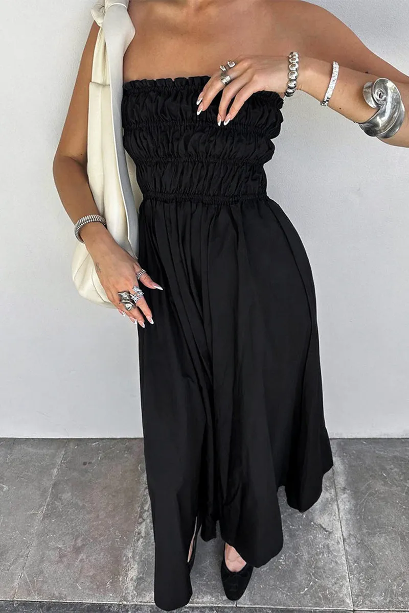 Sexy Patchwork Strapless Strapless Dresses