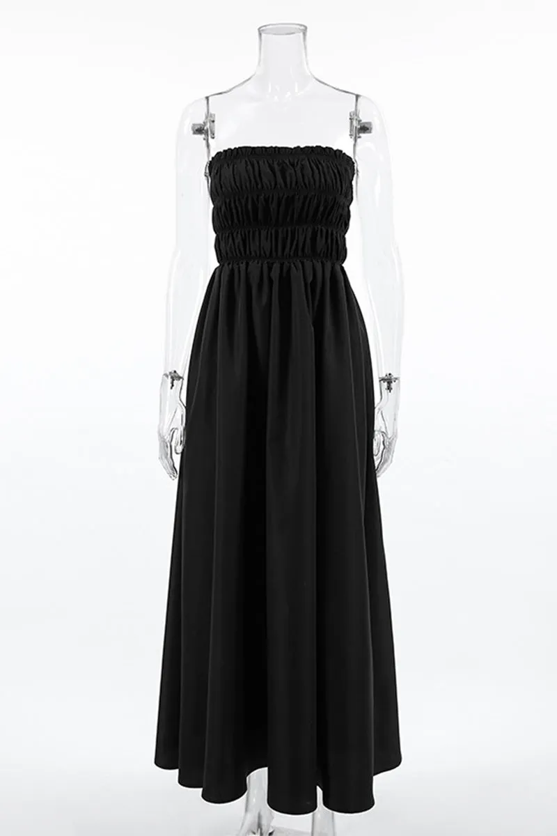 Sexy Patchwork Strapless Strapless Dresses