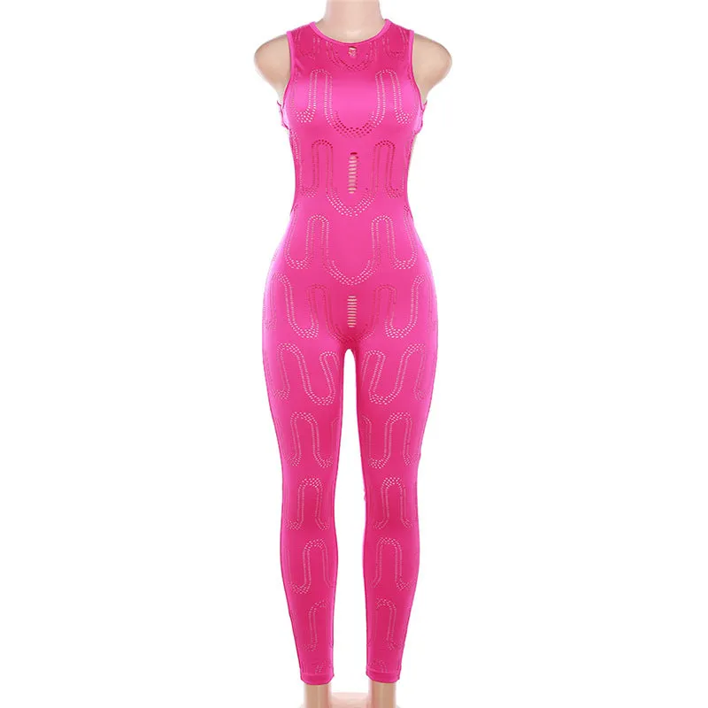 Sexy sleeveless hollow out jumpsuit AY3190