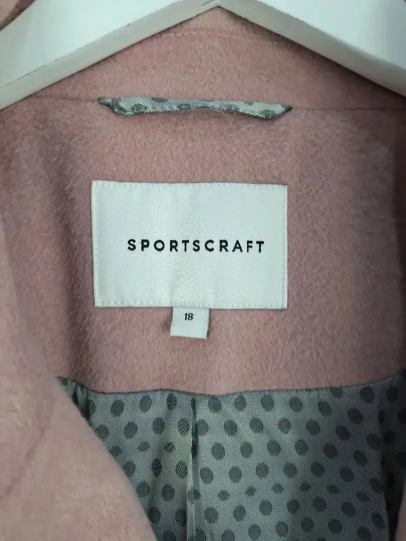 Sportscraft Blush Felt Pea Coat Size 18