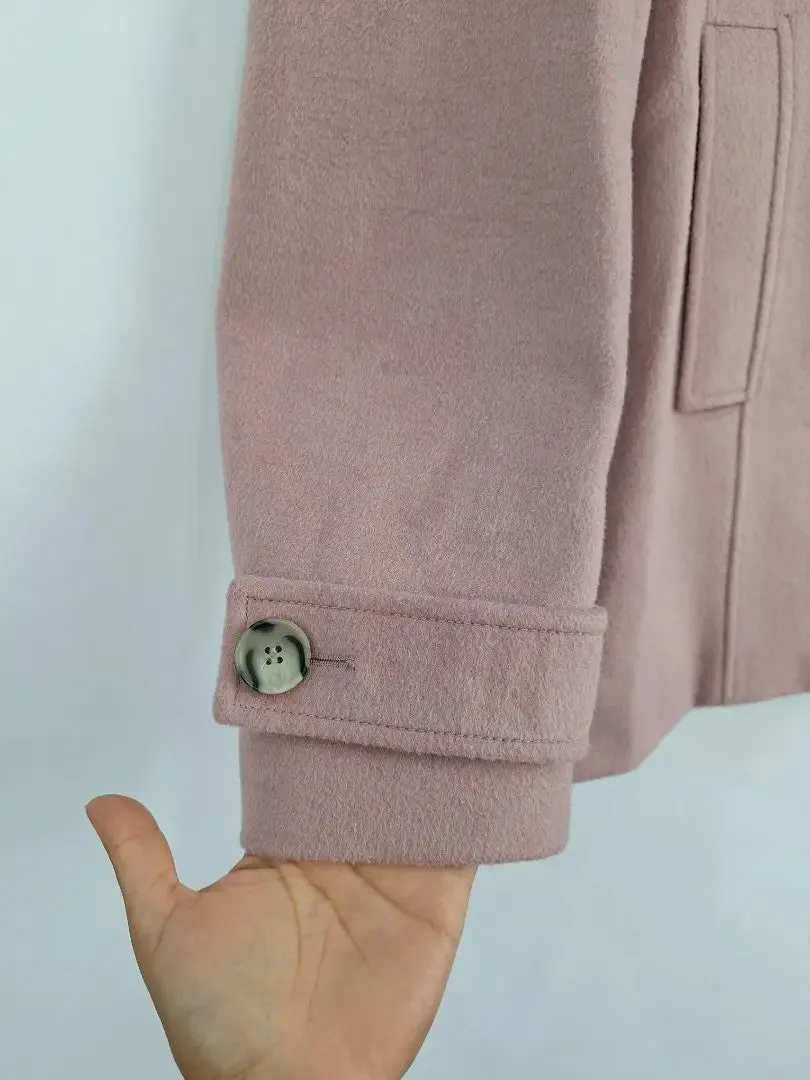 Sportscraft Blush Felt Pea Coat Size 18