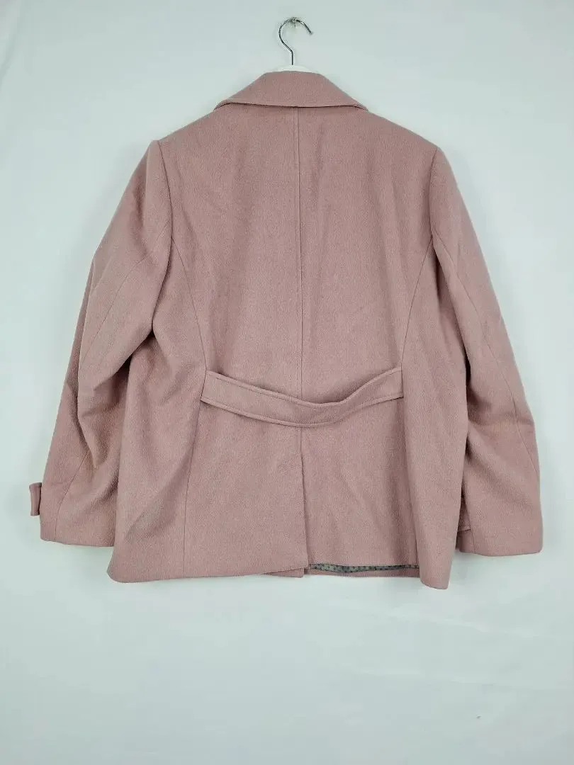 Sportscraft Blush Felt Pea Coat Size 18