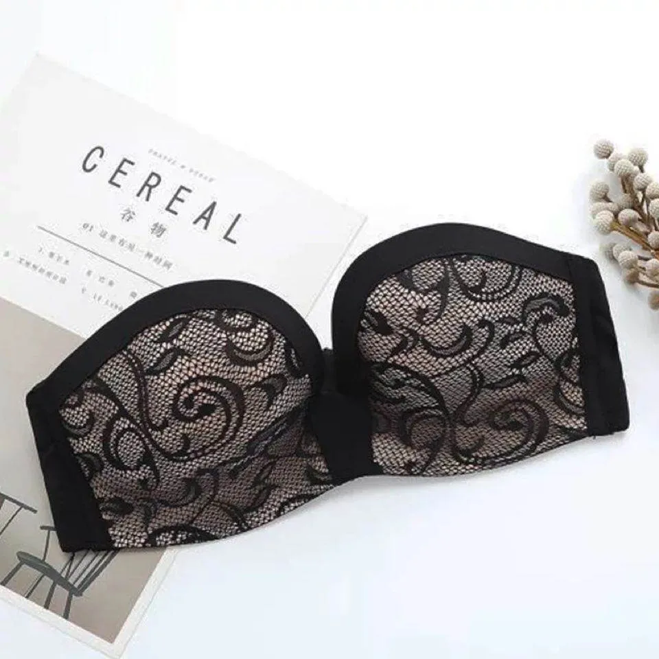 Strapless underwear invisible bra gathers anti-slip