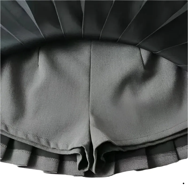 Stylish Sexy Women's Pleated High Waist Mini Skirts
