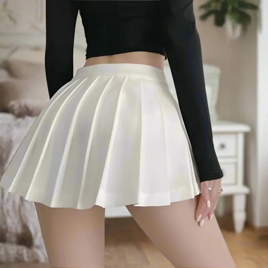 Stylish Sexy Women's Pleated High Waist Mini Skirts