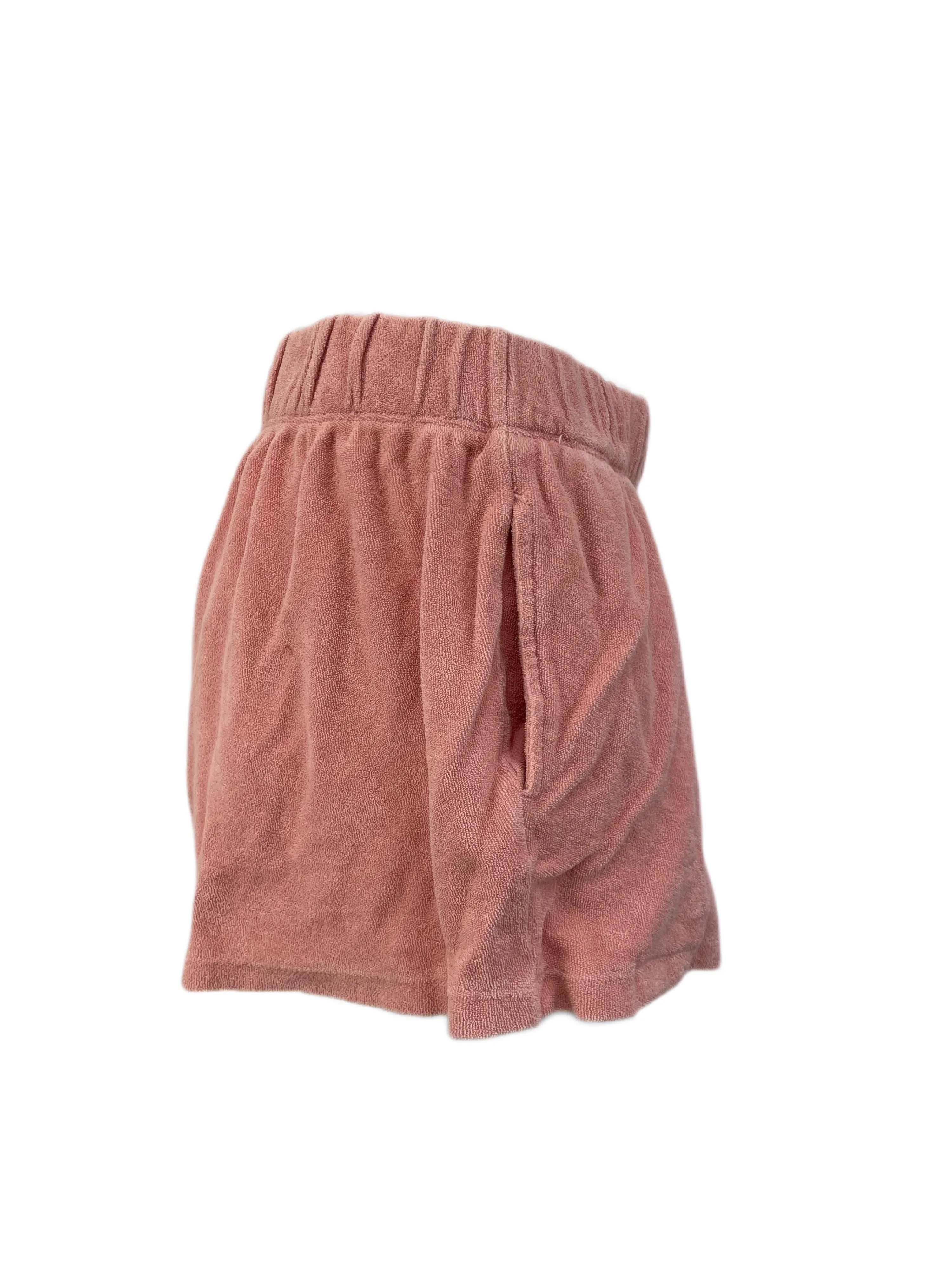 SUZIE KONDI Women's Salmon Terry Track Shorts #3010 L NWT