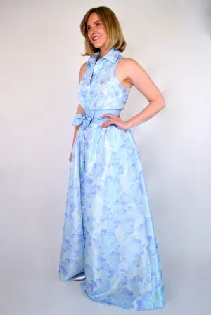 Taffeta Overskirt in Blue Peony