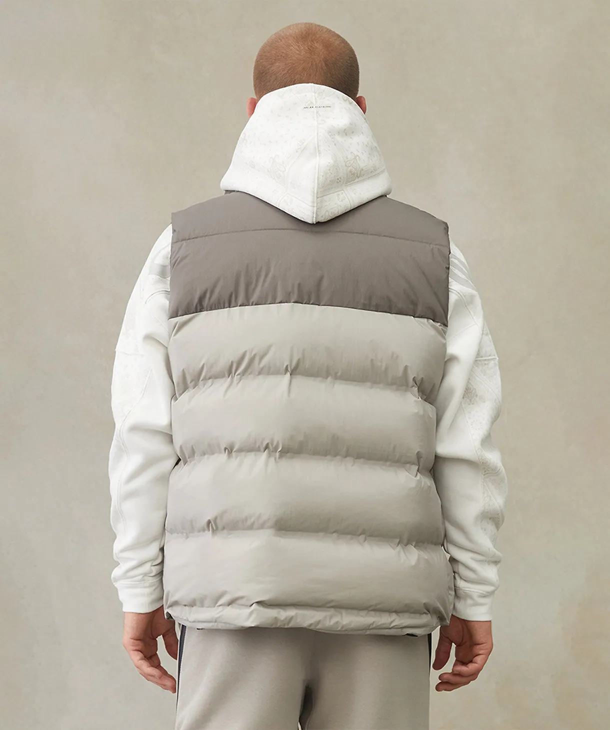 The Anello Puffer Vest - Light Grey