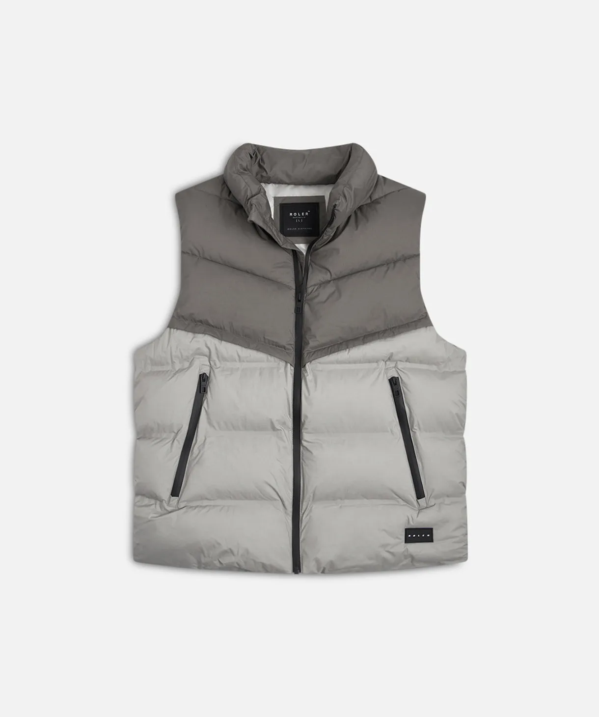 The Anello Puffer Vest - Light Grey