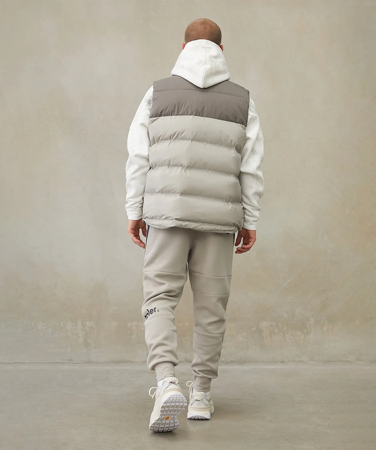 The Anello Puffer Vest - Light Grey
