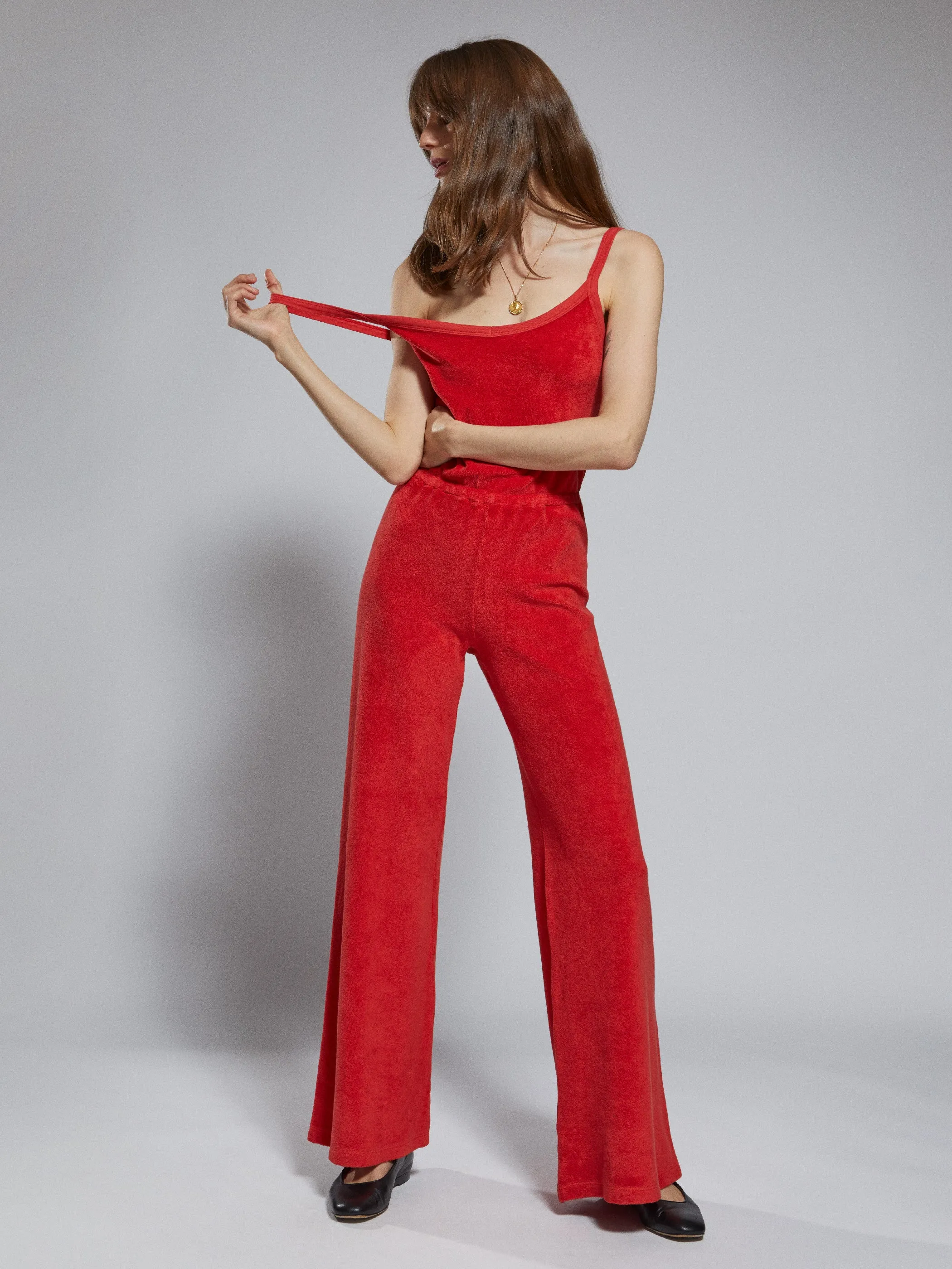 The Elma Flare Jumpsuit in Terry