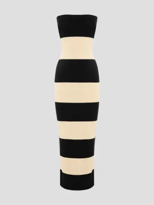 Theo Strapless Striped Dress