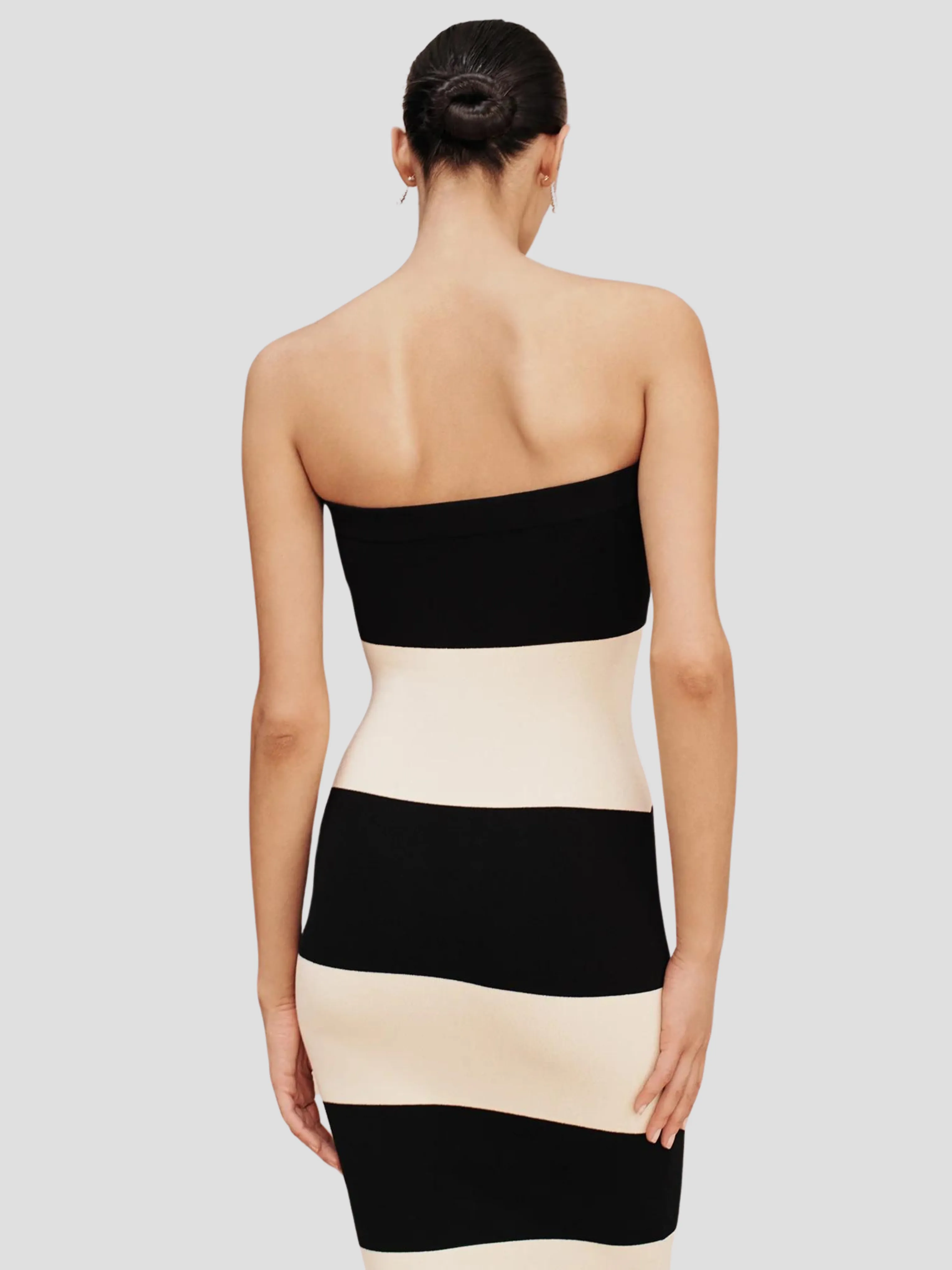 Theo Strapless Striped Dress