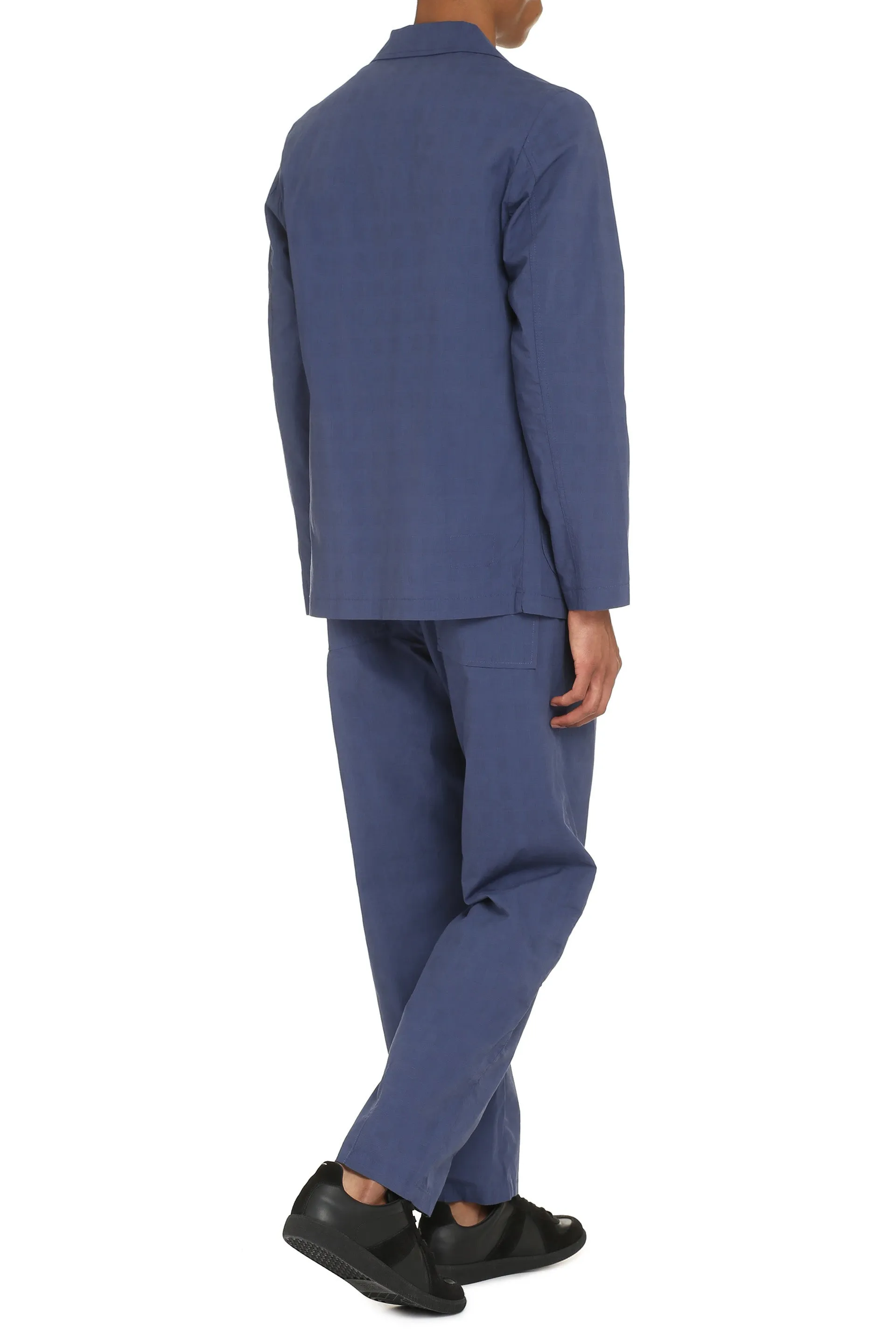 Three-button single-breast checked jacket