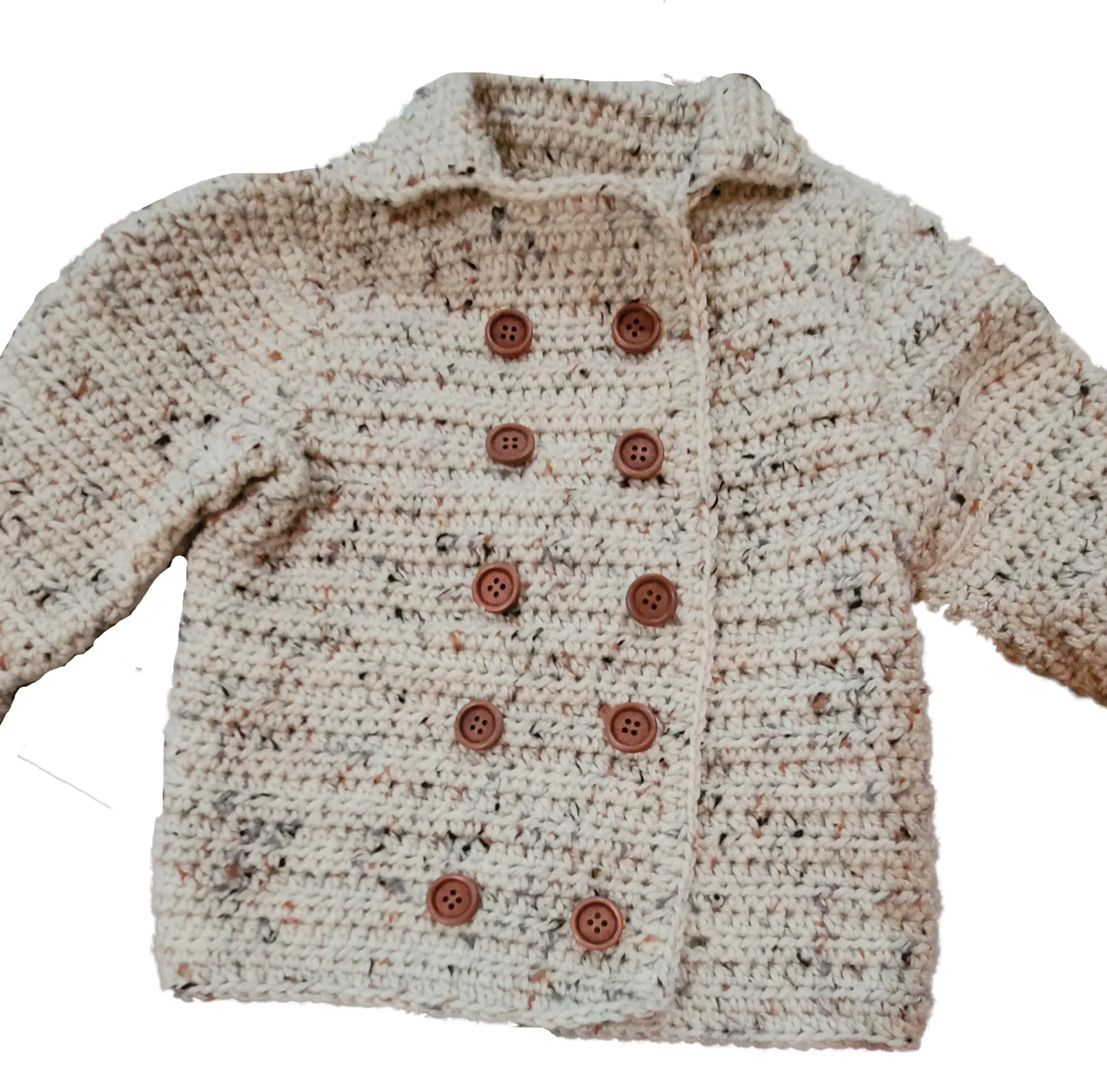 Toddler Pea Coat Crochet Pattern