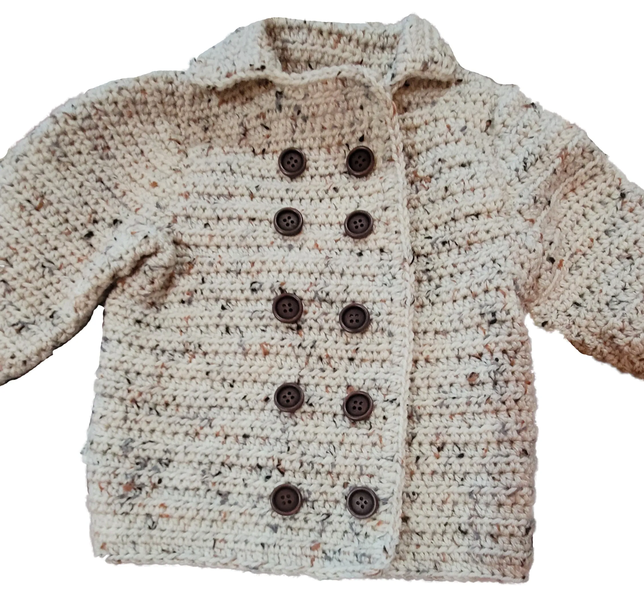 Toddler Pea Coat Crochet Pattern