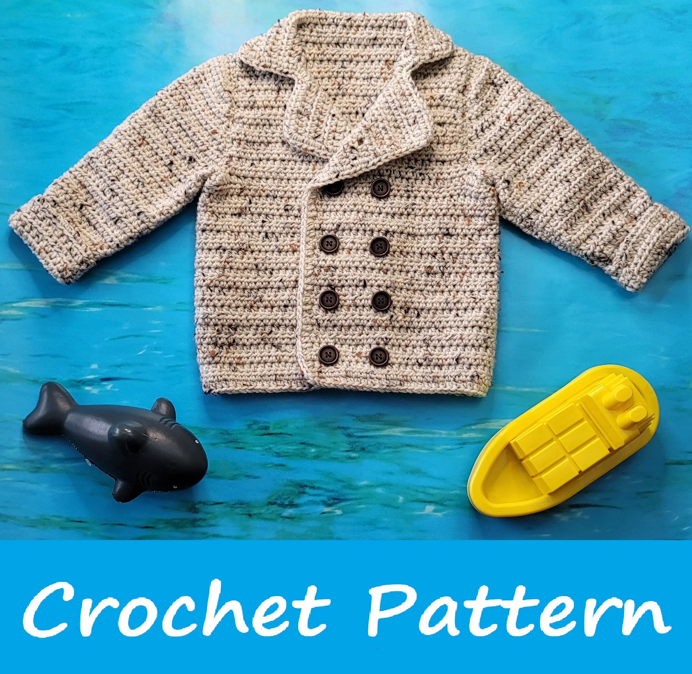 Toddler Pea Coat Crochet Pattern